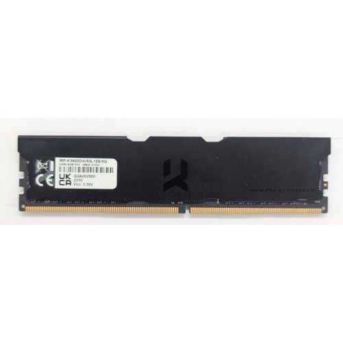 Купить Озу GoodRAM DDR4 8GB 3600Mhz IRDM Pro Deep Black (IRP-K3600D4V64L18S/8G) (Восстановлено продавцом, 801479) с проверкой совместимости: обзор, характеристики, цена в Киеве, Днепре, Одессе, Харькове, Украине | интернет-магазин TELEMART.UA фото