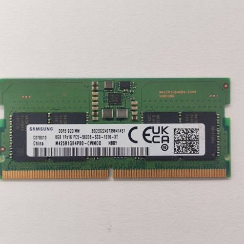 Купить Озу Samsung SODIMM DDR5 8GB 5600Mhz (M425R1GB4PB0-CWMOD) (Восстановлено продавцом, 801493) с проверкой совместимости: обзор, характеристики, цена в Киеве, Днепре, Одессе, Харькове, Украине | интернет-магазин TELEMART.UA фото