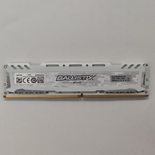 Купить Озу Crucial DDR4 8GB 2666Mhz Ballistix Sport LT (BLS8G4D26BFSCK) White (Восстановлено продавцом, 801497) с проверкой совместимости: обзор, характеристики, цена в Киеве, Днепре, Одессе, Харькове, Украине | интернет-магазин TELEMART.UA фото