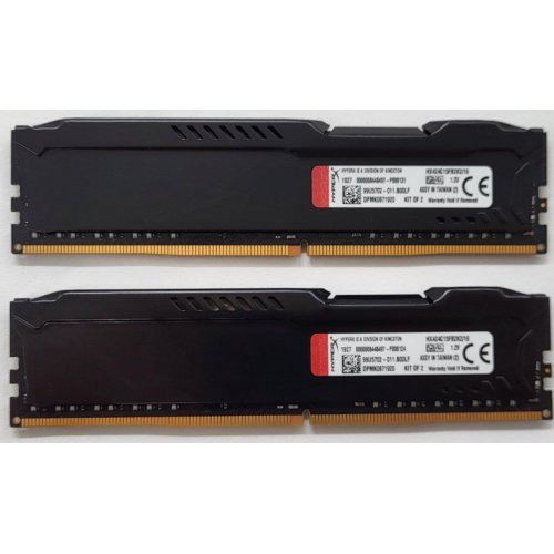 Купить Озу Kingston DDR4 16GB (2x8GB) 2400Mhz HyperX FURY Black (HX424C15FB2K2/16) (Восстановлено продавцом, 801504) с проверкой совместимости: обзор, характеристики, цена в Киеве, Днепре, Одессе, Харькове, Украине | интернет-магазин TELEMART.UA фото