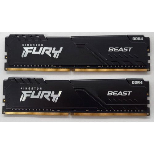 Купить Озу Kingston DDR4 32GB (2x16GB) 3200Mhz FURY Beast Black (KF432C16BB1K2/32) (Восстановлено продавцом, 801511) с проверкой совместимости: обзор, характеристики, цена в Киеве, Днепре, Одессе, Харькове, Украине | интернет-магазин TELEMART.UA фото