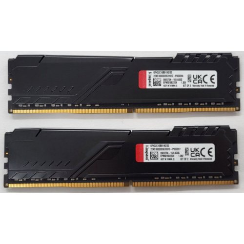 Купить Озу Kingston DDR4 32GB (2x16GB) 3200Mhz FURY Beast Black (KF432C16BB1K2/32) (Восстановлено продавцом, 801511) с проверкой совместимости: обзор, характеристики, цена в Киеве, Днепре, Одессе, Харькове, Украине | интернет-магазин TELEMART.UA фото