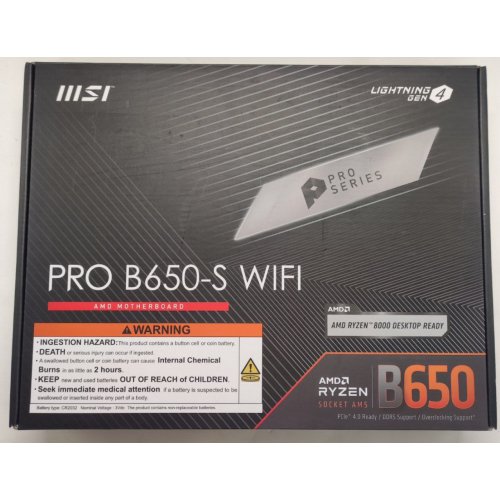 Материнська плата MSI PRO B650-S WIFI (sAM5, AMD B650) (Відновлено продавцем, 801516) купити з перевіркою сумісності: огляд, характеристики, ціна у Києві, Львові, Вінниці, Хмельницькому, Івано-Франківську, Україні | інтернет-магазин TELEMART.UA фото