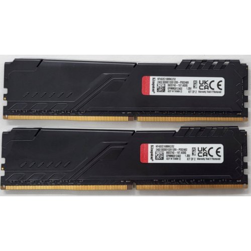 Купить Озу Kingston DDR4 32GB (2x16GB) 3200Mhz FURY Beast Black (KF432C16BBK2/32) (Восстановлено продавцом, 801524) с проверкой совместимости: обзор, характеристики, цена в Киеве, Днепре, Одессе, Харькове, Украине | интернет-магазин TELEMART.UA фото