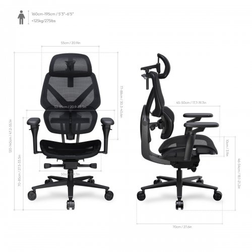 Купить Игровое кресло TX3 Flex Pro Mesh (TEGC-3076101.12) Black - цена в Харькове, Киеве, Днепре, Одессе
в интернет-магазине Telemart фото