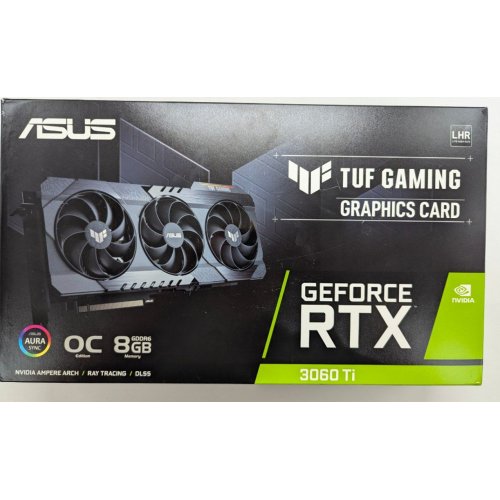 Купить Видеокарта Asus TUF GeForce RTX 3060 Ti Gaming OC 8192MB (TUF-RTX3060TI-O8G-GAMING) (Восстановлено продавцом, 801543) с проверкой совместимости: обзор, характеристики, цена в Киеве, Днепре, Одессе, Харькове, Украине | интернет-магазин TELEMART.UA фото