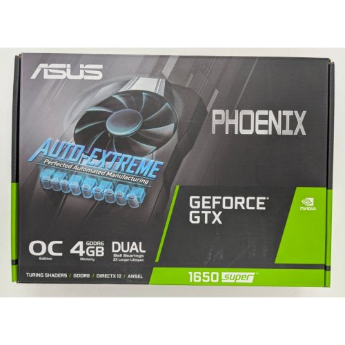 Відеокарта Asus GeForce GTX 1650 SUPER Phoenix OC 4096MB (PH-GTX1650S-O4G) (Відновлено продавцем, 801553) купити з перевіркою сумісності: огляд, характеристики, ціна у Києві, Львові, Вінниці, Хмельницькому, Івано-Франківську, Україні | інтернет-магазин TELEMART.UA фото