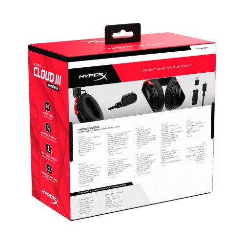 Купить Уценка наушники HyperX Cloud III Wireless (77Z46AA) Black/Red (Вскрытая упаковка, 801557) - цена в Харькове, Киеве, Днепре, Одессе
в интернет-магазине Telemart фото
