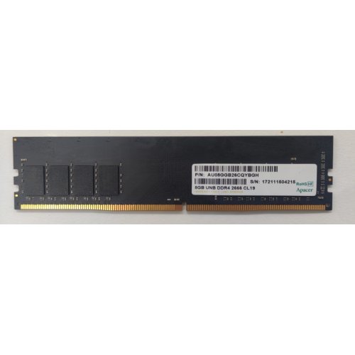 Купить Озу Apacer DDR4 8GB 2666Mhz (AU08GGB26CQYBGH) (Восстановлено продавцом, 801571) с проверкой совместимости: обзор, характеристики, цена в Киеве, Днепре, Одессе, Харькове, Украине | интернет-магазин TELEMART.UA фото