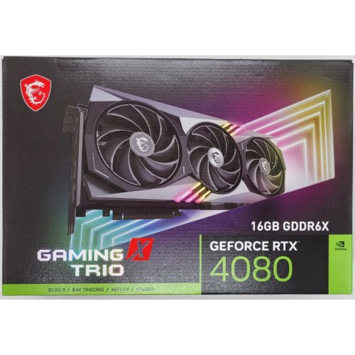 Відеокарта MSI GeForce RTX 4080 GAMING X TRIO 16384MB (RTX 4080 16GB GAMING X TRIO) (Відновлено продавцем, 801605) купити з перевіркою сумісності: огляд, характеристики, ціна у Києві, Львові, Вінниці, Хмельницькому, Івано-Франківську, Україні | інтернет-магазин TELEMART.UA фото