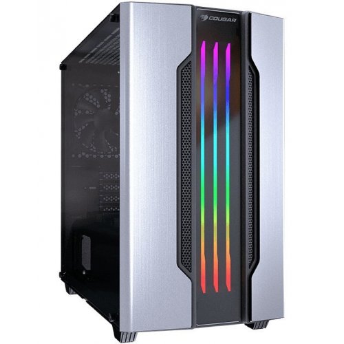 Корпус Cougar Gemini M Trelux RGB Tempered Glass без БЖ Silver (Відновлено продавцем, 801606) купити з перевіркою сумісності: огляд, характеристики, ціна у Києві, Львові, Вінниці, Хмельницькому, Івано-Франківську, Україні | інтернет-магазин TELEMART.UA фото