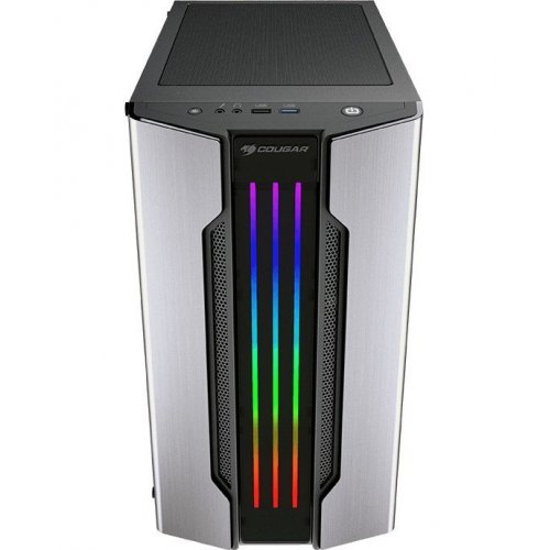 Корпус Cougar Gemini M Trelux RGB Tempered Glass без БЖ Silver (Відновлено продавцем, 801606) купити з перевіркою сумісності: огляд, характеристики, ціна у Києві, Львові, Вінниці, Хмельницькому, Івано-Франківську, Україні | інтернет-магазин TELEMART.UA фото