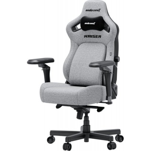 Купить Игровое кресло Anda Seat Kaiser 4 V2 XL Fabric (AD12YDDC-XLL-20-G-CF-03) Gray - цена в Харькове, Киеве, Днепре, Одессе
в интернет-магазине Telemart фото