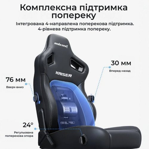 Купить Игровое кресло Anda Seat Kaiser 4 V2 XL Fabric (AD12YDDC-XLL-20-G-CF-03) Gray - цена в Харькове, Киеве, Днепре, Одессе
в интернет-магазине Telemart фото