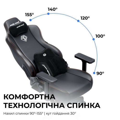 Купить Игровое кресло Anda Seat Kaiser 3E XL Fabric (AD23YC-XL-09-G-CF-G01) Gray - цена в Харькове, Киеве, Днепре, Одессе
в интернет-магазине Telemart фото