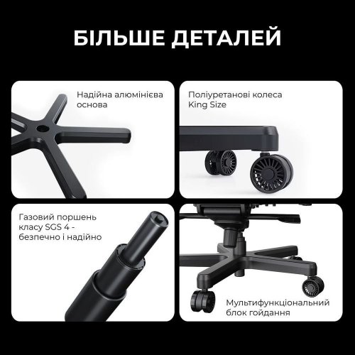 Ігрове крісло Anda Seat Kaiser 3E XL Fabric (AD23YC-XL-09-G-CF-G01) Gray купити в Україні: Київ, Львів, Хмельницький, Тернопіль, Івано-Франківськ | Низька ціна, відгуки, характеристики від TELEMART фото