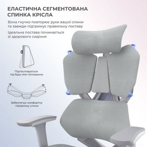 Купить Эргономичное кресло Sihoo X5C Mesh (X5FC-N101) Grey - цена в Харькове, Киеве, Днепре, Одессе
в интернет-магазине Telemart фото