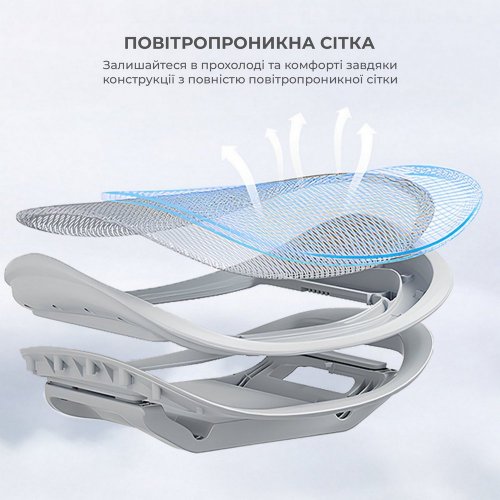 Купить Эргономичное кресло Sihoo X5C Mesh (X5FC-N101) Grey - цена в Харькове, Киеве, Днепре, Одессе
в интернет-магазине Telemart фото