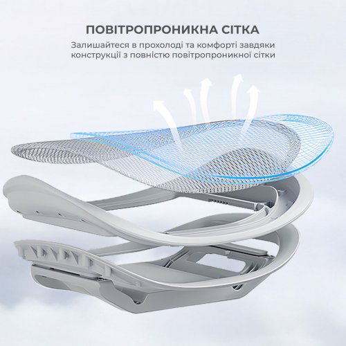 Ергономічне крісло Sihoo X5C Mesh (X5FC-N101) Grey купити в Україні: Київ, Львів, Хмельницький, Тернопіль | Низька ціна, відгуки, характеристики від TELEMART фото
