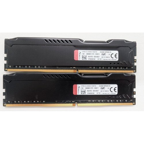 Озп HyperX DDR4 16GB (2x8GB) 2666Mhz FURY Black (HX426C16FB2K2/16) (Відновлено продавцем, 801802) купити з перевіркою сумісності: огляд, характеристики, ціна у Києві, Львові, Вінниці, Хмельницькому, Івано-Франківську, Україні | інтернет-магазин TELEMART.UA фото