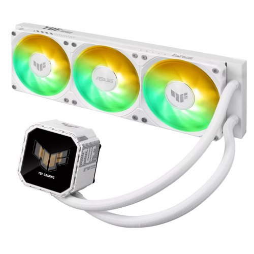 Готова СВО Asus TUF Gaming LC III 360 ARGB LCD (90RC01A2-B0EAY0) White купити з перевіркою сумісності: огляд, характеристики, ціна у Києві, Львові, Вінниці, Хмельницькому, Івано-Франківську, Україні | інтернет-магазин TELEMART.UA фото
