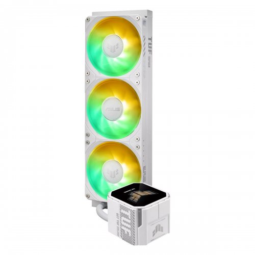 Готова СВО Asus TUF Gaming LC III 360 ARGB LCD (90RC01A2-B0EAY0) White купити з перевіркою сумісності: огляд, характеристики, ціна у Києві, Львові, Вінниці, Хмельницькому, Івано-Франківську, Україні | інтернет-магазин TELEMART.UA фото