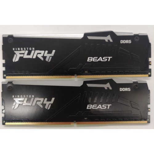 Купить Озу Kingston DDR5 16GB (2x8GB) 5600MHz FURY Beast RGB Black (KF556C40BBAK2-16) (Восстановлено продавцом, 801811) с проверкой совместимости: обзор, характеристики, цена в Киеве, Днепре, Одессе, Харькове, Украине | интернет-магазин TELEMART.UA фото