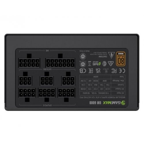 Купить Блок питания GAMEMAX GM 600B 600W (GM 600B) Black с проверкой совместимости: обзор, характеристики, цена в Киеве, Днепре, Одессе, Харькове, Украине | интернет-магазин TELEMART.UA фото