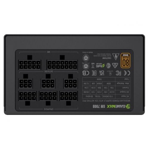 Купить Блок питания GAMEMAX GM 700B 700W (GM 700B) Black с проверкой совместимости: обзор, характеристики, цена в Киеве, Днепре, Одессе, Харькове, Украине | интернет-магазин TELEMART.UA фото