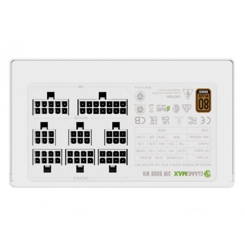 Купить Блок питания GAMEMAX GM 800B 800W (GM 800B WH) White с проверкой совместимости: обзор, характеристики, цена в Киеве, Днепре, Одессе, Харькове, Украине | интернет-магазин TELEMART.UA фото