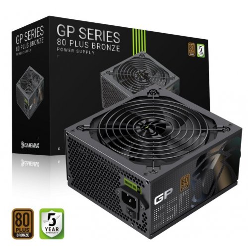 Купить Блок питания GAMEMAX GP 550B 550W (GP 550B) Black с проверкой совместимости: обзор, характеристики, цена в Киеве, Днепре, Одессе, Харькове, Украине | интернет-магазин TELEMART.UA фото