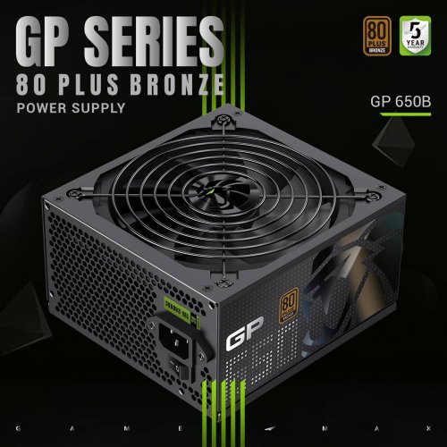 Купить Блок питания GAMEMAX GP 650B 650W (GP 650B) Black с проверкой совместимости: обзор, характеристики, цена в Киеве, Днепре, Одессе, Харькове, Украине | интернет-магазин TELEMART.UA фото