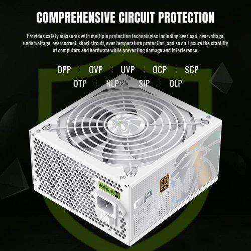 Купить Блок питания GAMEMAX GP 650B 650W (GP 650B WH) White с проверкой совместимости: обзор, характеристики, цена в Киеве, Днепре, Одессе, Харькове, Украине | интернет-магазин TELEMART.UA фото