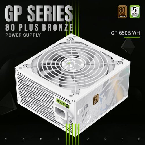 Купить Блок питания GAMEMAX GP 650B 650W (GP 650B WH) White с проверкой совместимости: обзор, характеристики, цена в Киеве, Днепре, Одессе, Харькове, Украине | интернет-магазин TELEMART.UA фото