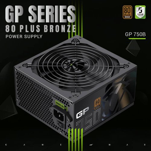 Блок живлення GAMEMAX GP 750B 750W (GP 750B) Black купити з перевіркою сумісності: огляд, характеристики, ціна у Києві, Львові, Вінниці, Хмельницькому, Івано-Франківську, Україні | інтернет-магазин TELEMART.UA фото