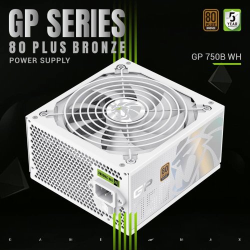 Купить Блок питания GAMEMAX GP 750B 750W (GP 750B WH) White с проверкой совместимости: обзор, характеристики, цена в Киеве, Днепре, Одессе, Харькове, Украине | интернет-магазин TELEMART.UA фото