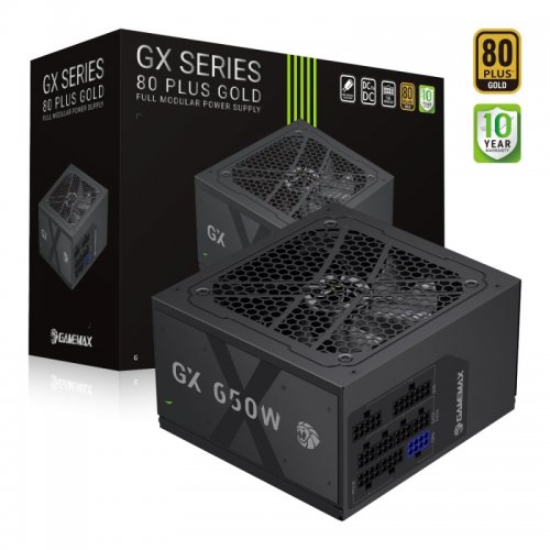 Купить Блок питания GAMEMAX GX 650GF 650W (GX 650GF) Black с проверкой совместимости: обзор, характеристики, цена в Киеве, Днепре, Одессе, Харькове, Украине | интернет-магазин TELEMART.UA фото