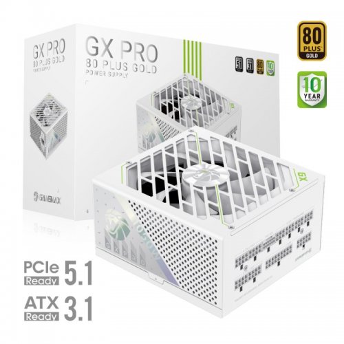 Купить Блок питания GAMEMAX GX PRO 1050G 1050W (GX PRO 1050G WH) White с проверкой совместимости: обзор, характеристики, цена в Киеве, Днепре, Одессе, Харькове, Украине | интернет-магазин TELEMART.UA фото