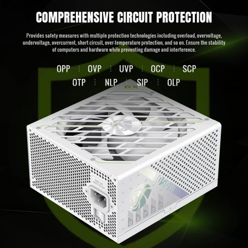 Купить Блок питания GAMEMAX GX PRO 1050G 1050W (GX PRO 1050G WH) White с проверкой совместимости: обзор, характеристики, цена в Киеве, Днепре, Одессе, Харькове, Украине | интернет-магазин TELEMART.UA фото