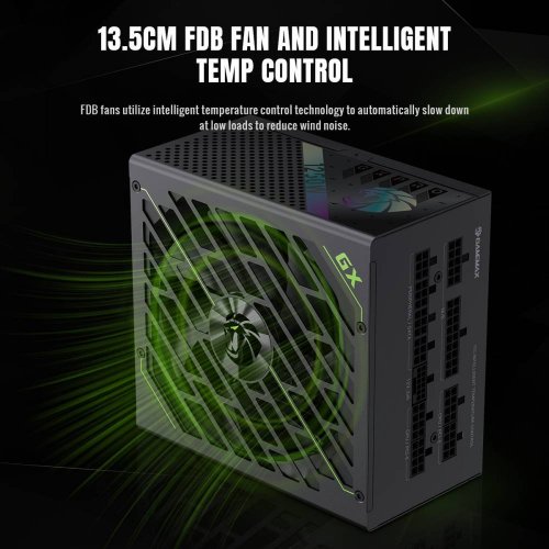 Купить Блок питания GAMEMAX GX PRO 1250G 1250W (GX PRO 1250G) Black с проверкой совместимости: обзор, характеристики, цена в Киеве, Днепре, Одессе, Харькове, Украине | интернет-магазин TELEMART.UA фото