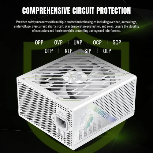 Купить Блок питания GAMEMAX GX PRO 1250G 1250W (GX PRO 1250G WH) White с проверкой совместимости: обзор, характеристики, цена в Киеве, Днепре, Одессе, Харькове, Украине | интернет-магазин TELEMART.UA фото