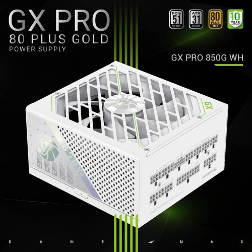 Купить Блок питания GAMEMAX GX PRO 850G 850W (GX PRO 850G WH) White с проверкой совместимости: обзор, характеристики, цена в Киеве, Днепре, Одессе, Харькове, Украине | интернет-магазин TELEMART.UA фото