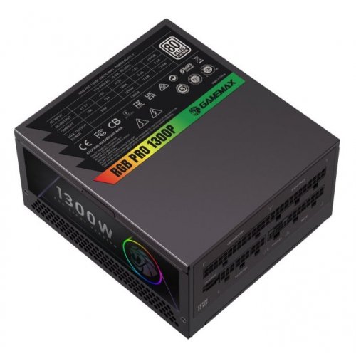 Блок живлення GAMEMAX RGB PRO 1300P 1300W (RGB PRO 1300P) Black купити в Україні: Київ, Львів, Хмельницький, Тернопіль | Перевірка сумісності, низька ціна, відгуки, характеристики від TELEMART фото