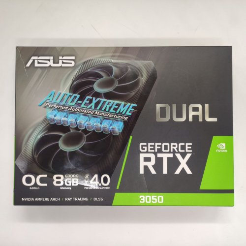 Відеокарта Asus Dual GeForce RTX 3050 OC V2 8192MB (DUAL-RTX3050-O8G-V2) (Відновлено продавцем, 801877) купити з перевіркою сумісності: огляд, характеристики, ціна у Києві, Львові, Вінниці, Хмельницькому, Івано-Франківську, Україні | інтернет-магазин TELEMART.UA фото
