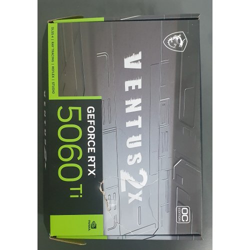 Уцінка відеокарта MSI GeForce RTX 5060 Ti VENTUS 2X OC PLUS 8192MB (RTX 5060 Ti 8G VENTUS 2X OC PLUS) (Пошкоджено пакування, 801949) купити з перевіркою сумісності: огляд, характеристики, ціна у Києві, Львові, Вінниці, Хмельницькому, Івано-Франківську, Україні | інтернет-магазин TELEMART.UA фото