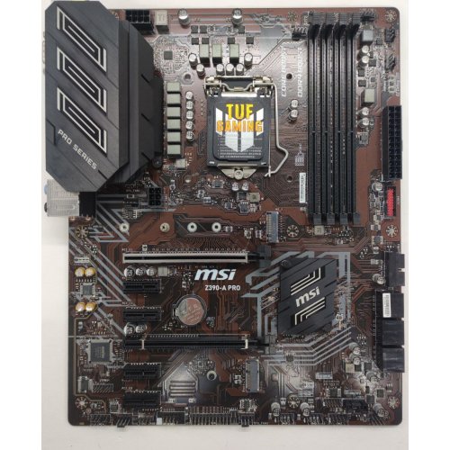 Купить Материнская плата MSI Z390-A PRO (s1151-v2, Intel Z390) (Восстановлено продавцом, 802003) с проверкой совместимости: обзор, характеристики, цена в Киеве, Днепре, Одессе, Харькове, Украине | интернет-магазин TELEMART.UA фото