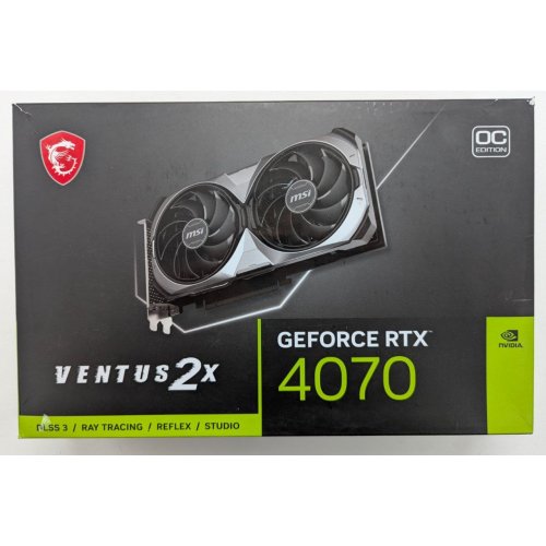 Купить Видеокарта MSI GeForce RTX 4070 VENTUS 2X E OC 12288MB (RTX 4070 VENTUS 2X E 12G OC) (Восстановлено продавцом, 802166) с проверкой совместимости: обзор, характеристики, цена в Киеве, Днепре, Одессе, Харькове, Украине | интернет-магазин TELEMART.UA фото