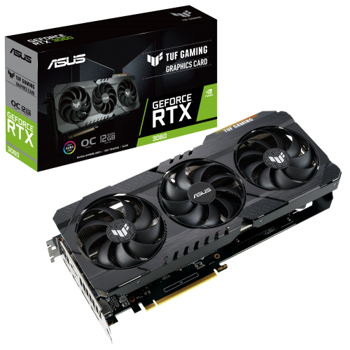 Відеокарта Asus TUF GeForce RTX 3060 Gaming OC 12288MB (TUF-RTX3060-O12G-GAMING) (Відновлено продавцем, 802174) купити з перевіркою сумісності: огляд, характеристики, ціна у Києві, Львові, Вінниці, Хмельницькому, Івано-Франківську, Україні | інтернет-магазин TELEMART.UA фото