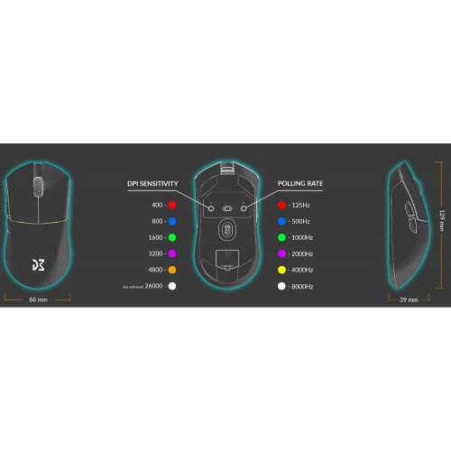 Купить Мышка Dream Machines DM9 Skill Wireless 8K Black - цена в Харькове, Киеве, Днепре, Одессе
в интернет-магазине Telemart фото