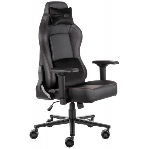 Купить Игровое кресло 2E Basan II (2E-GC-BAS-BKRD) Black/Red - цена в Харькове, Киеве, Днепре, Одессе
в интернет-магазине Telemart фото